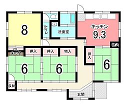 中古戸建　桐生市境野町4丁目 4DKの間取り