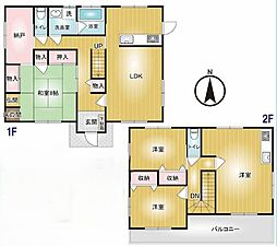 中古戸建 館林市岡野町 4SLDKの間取り