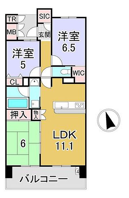 3LDK 間取り