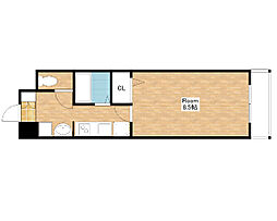 JR東海道・山陽本線 野洲駅 徒歩6分の賃貸マンション 1階1Kの間取り