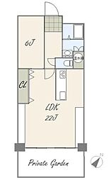 パークタウン90 1LDKの間取図画像