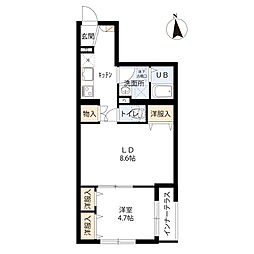 Forestone小金井 1LDKの間取図画像
