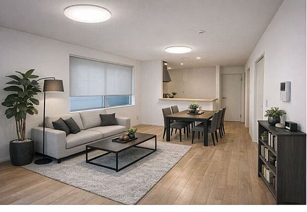 この画像は同仕様の室内に家具をCGで配置したイメージです