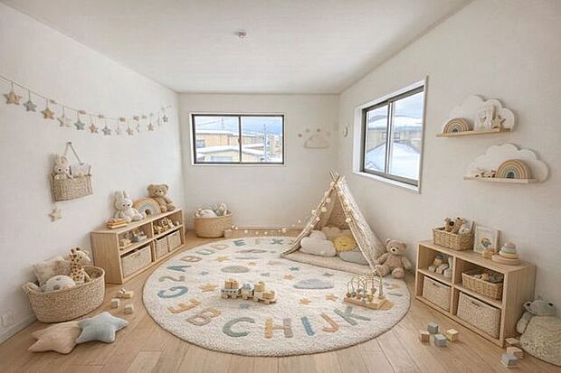 この画像は同仕様の室内に家具をCGで配置したイメージです