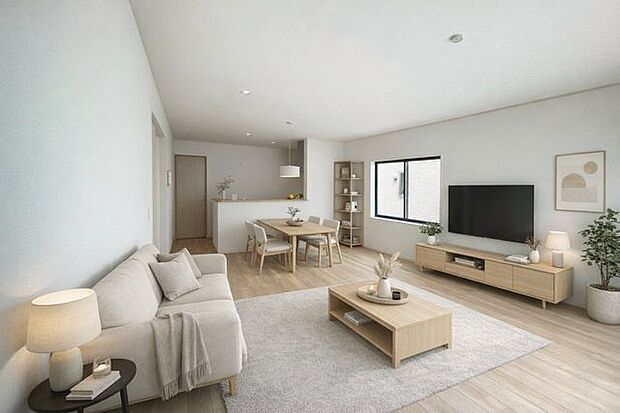 こちらは家具を設置した時のリビングイメージCG画像です