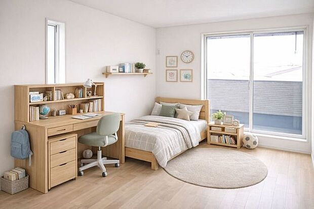 こちらは家具を設置した時の子供部屋イメージCG画像です