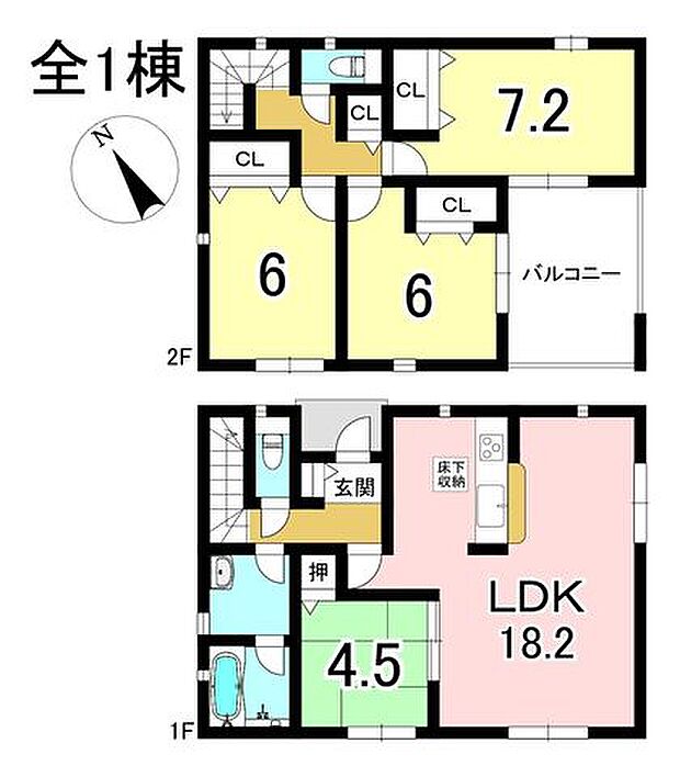 4LDK 土地面積258.89m2 建物面積96.38m2