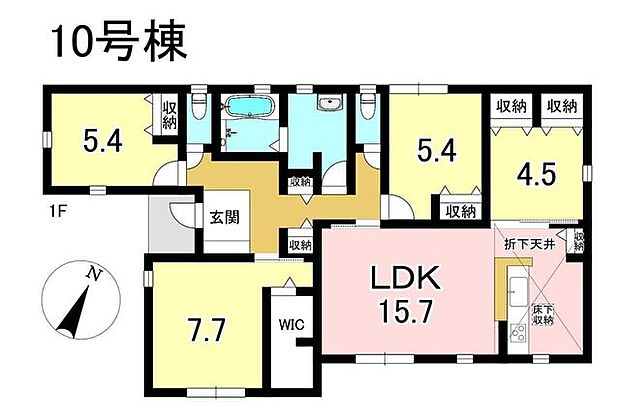 10号棟 4LDK+S 土地面積278.12m2 建物面積95.24m2
