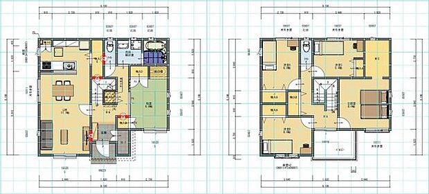新和建設で建てられるセミオーダー住宅　Do-style参考プラン　S5045-1 ■建物価格2、365万円 ■建物面積134.88m2 詳細につきましてはお問い合わせください。