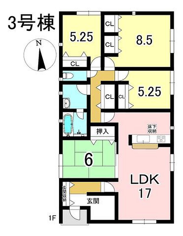3号棟 4LDK 土地面積236.10m2 建物面積95.58m2