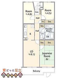 間取図画像 3LDK
