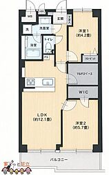 ソフトタウン晴海 2LDKの間取図画像