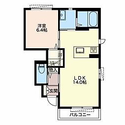 メゾン・ド・エスポワール 1LDKの間取図画像
