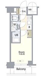 エスリード’鶴舞’グランパークス 13階1Kの間取り