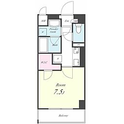 アイボリー 5階1Kの間取り