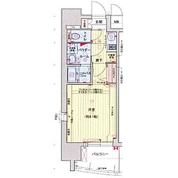 プレサンス栄モード 4階1Kの間取り