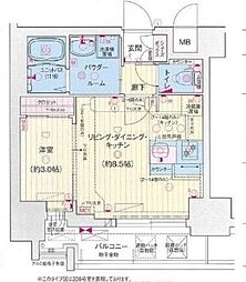 プレサンス吹上駅前エテルノ 11階1LDKの間取り