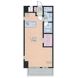 スレンダウェルステージ 8階ワンルームの間取り