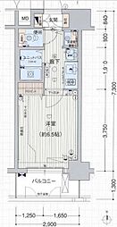 プレサンス新栄デコール 3階1Kの間取り