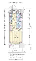 プレサンス　ジェネ　上前津 2階1Kの間取り