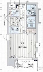 プレサンス新栄デコール 5階1Kの間取り