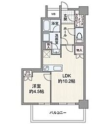 オープンレジデンシア大須門前町 3階1LDKの間取り