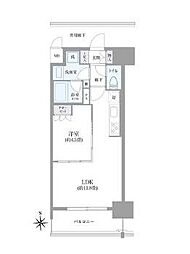 OKBアヴェニール菊井 5階1LDKの間取り