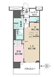 リニアゲートタワー名古屋 4階1LDKの間取り