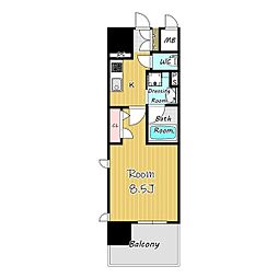 セレニティー大須 1Kの間取図画像