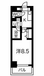シテイライフ東山公園 1Kの間取図画像