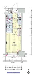 プレサンス栄ブリオ 1Kの間取図画像