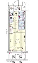 プレサンス金山コネクト 1Kの間取図画像