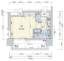 プレサンス錦通THE葵 1Kの間取図画像