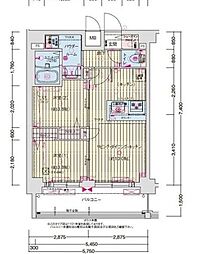 プレサンス名古屋菊井セルカ 2LDKの間取図画像