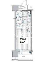 メイクスデザイン鶴舞 1Kの間取図画像