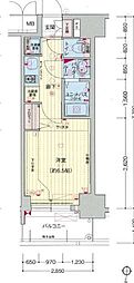 プレサンス丸の内レジデンス3 1Kの間取図画像