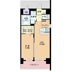 ル・セルクル 1LDKの間取図画像