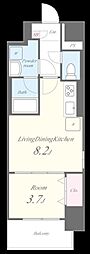 ウィステリアフロリバンダ 1LDKの間取図画像