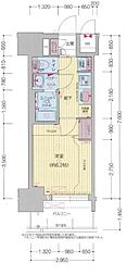 プレサンス新栄ユリシス 1Kの間取図画像