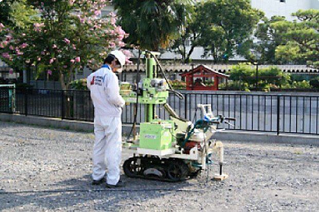 ◆地盤調査◆一建設では新築において、基礎着工前に地盤調査を行っています。調査結果応じて地盤補強等を実施。不同沈下しない様対策をとっており万一の場合において第三者保全できる体制をとっております。