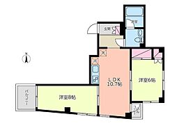 ユニパリス荻窪 2LDKの間取図画像