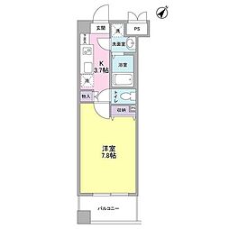 ＫＹレジデンス 5階1Kの間取り