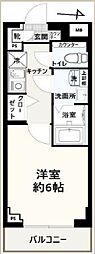ＡＺＥＳＴ柴又 5階1Kの間取り