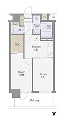 Rising place 錦糸町二番館 5階2DKの間取り