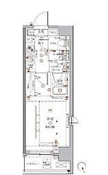 クレイシア上野松が谷 5階1Kの間取り