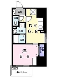 Ｅ．ステージ　新御徒町 4階1DKの間取り