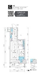 MAINSTAGE三ノ輪WEST 1Kの間取図画像