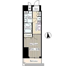 ウェリナ浅草 1Kの間取図画像