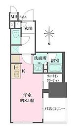 ルフォンプログレ元浅草マークス 1DKの間取図画像
