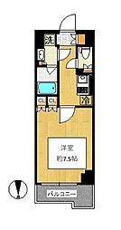 ルーブル西新井 1Kの間取図画像